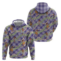Lavender Palaka Hula Girls Seamless Hawaii Aloha Hoodie - Polynesian Pride