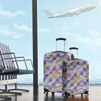 Lavender Palaka Hula Girls Seamless Hawaii Aloha Luggage Cover - Polynesian Pride