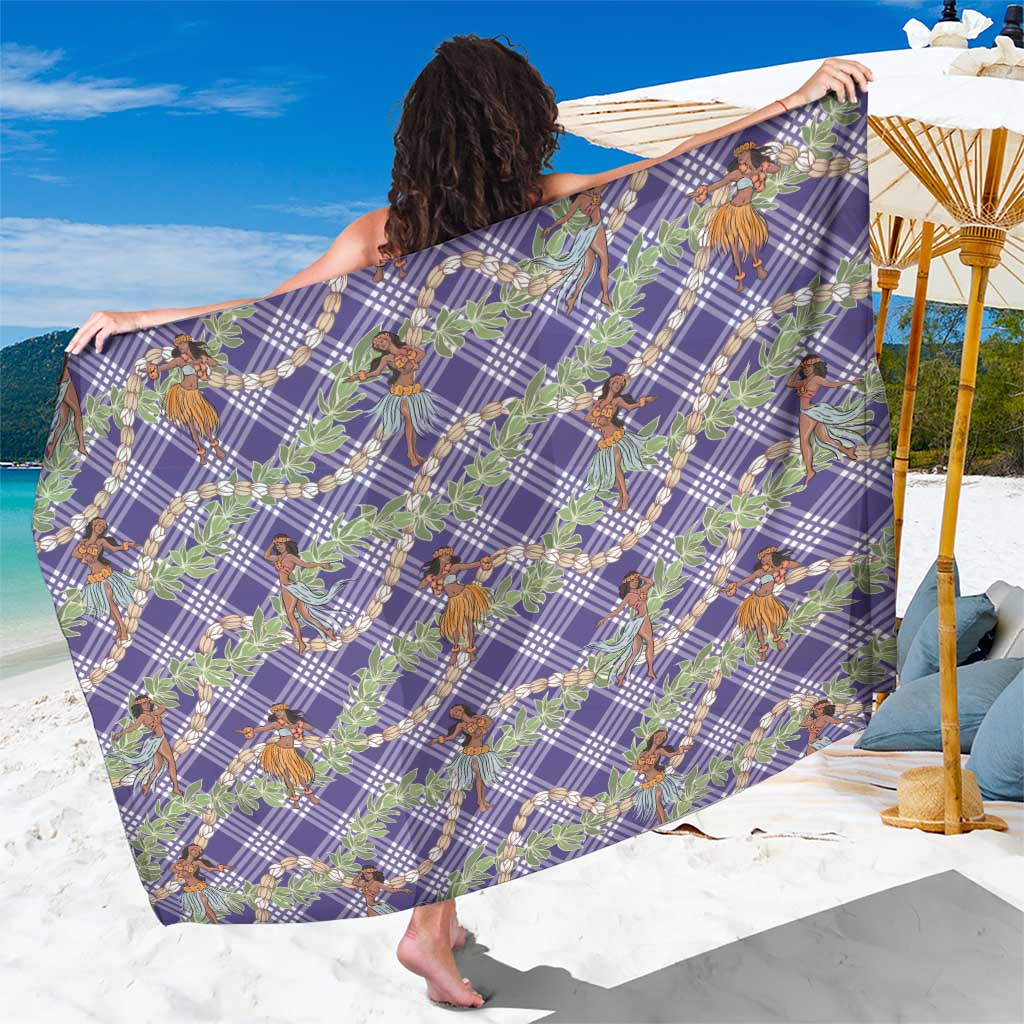 Lavender Palaka Hula Girls Seamless Hawaii Aloha Sarong - Polynesian Pride