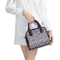 Lavender Palaka Hula Girls Seamless Hawaii Aloha Shoulder Handbag - Polynesian Pride