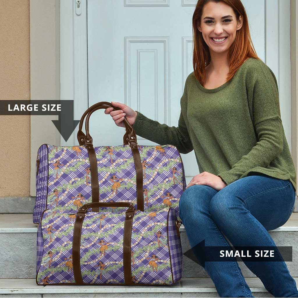 Lavender Palaka Hula Girls Seamless Hawaii Aloha Travel Bag - Polynesian Pride