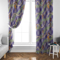 Lavender Palaka Hula Girls Seamless Hawaii Aloha Window Curtain - Polynesian Pride