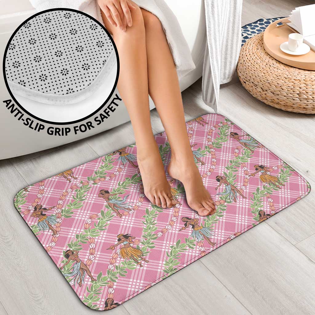 Lokelani Pink Palaka Hula Girls Seamless Hawaii Aloha Bathroom Set - Polynesian Pride