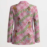Lokelani Pink Palaka Hula Girls Seamless Hawaii Aloha Blazer - Polynesian Pride