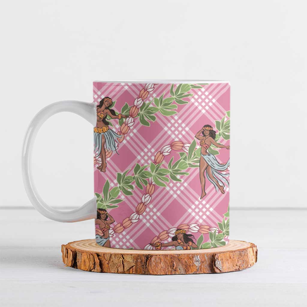 Lokelani Pink Palaka Hula Girls Seamless Hawaii Aloha Ceramic Mug - Polynesian Pride