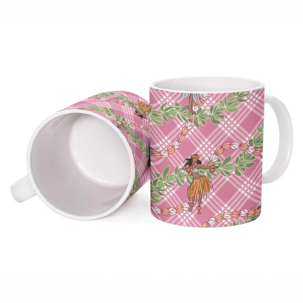 Lokelani Pink Palaka Hula Girls Seamless Hawaii Aloha Ceramic Mug - Polynesian Pride