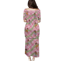 Lokelani Pink Palaka Hula Girls Seamless Hawaii Aloha Family Matching Puletasi and Hawaiian Shirt LT7 - Polynesian Pride