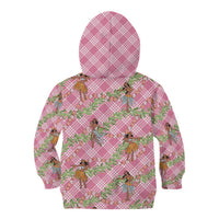 Lokelani Pink Palaka Hula Girls Seamless Hawaii Aloha Kid Hoodie LT7 - Polynesian Pride