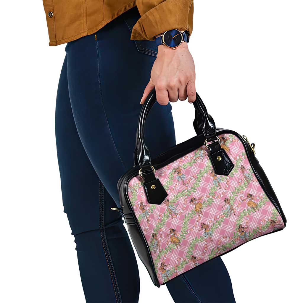 Lokelani Pink Palaka Hula Girls Seamless Hawaii Aloha Shoulder Handbag - Polynesian Pride
