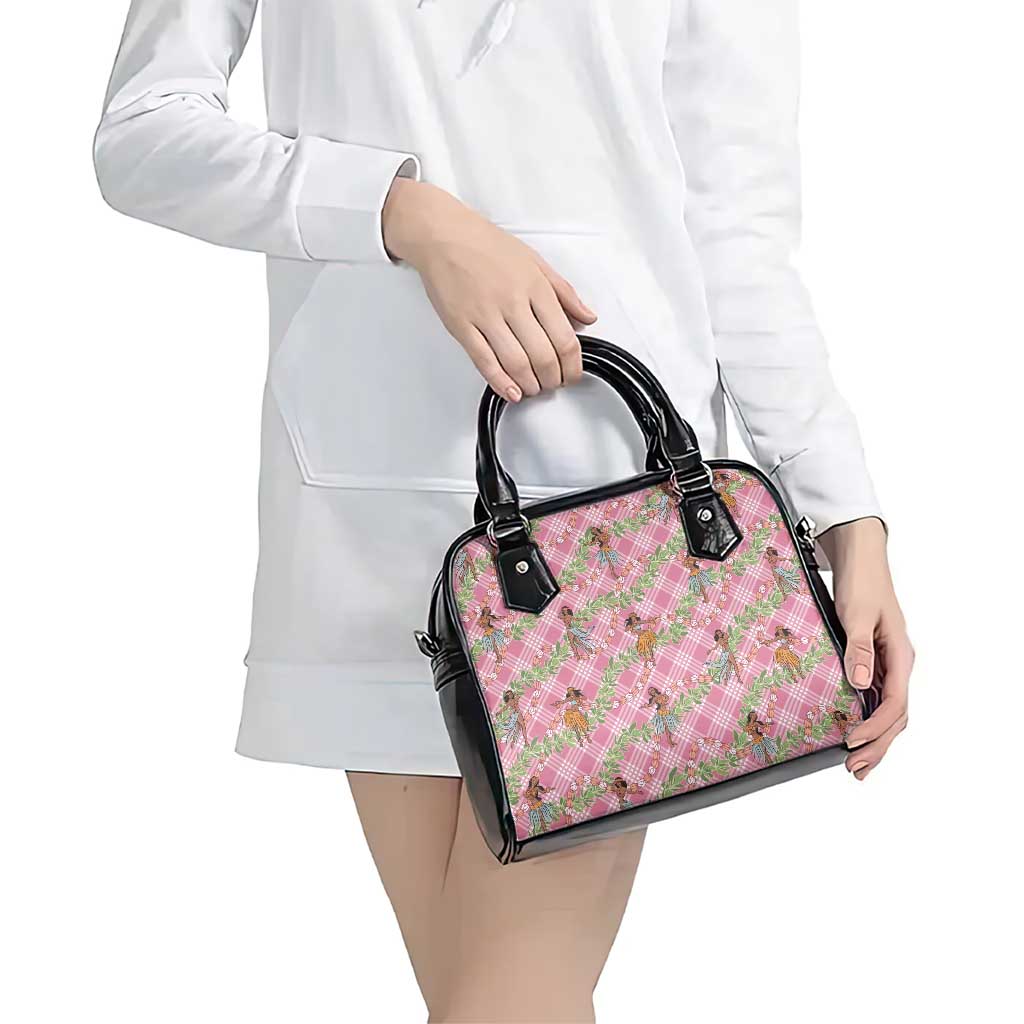 Lokelani Pink Palaka Hula Girls Seamless Hawaii Aloha Shoulder Handbag - Polynesian Pride