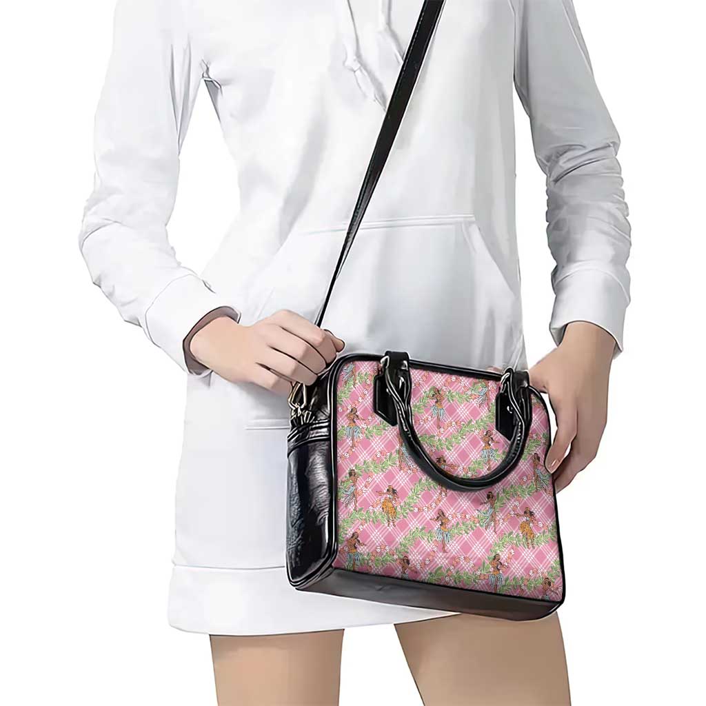 Lokelani Pink Palaka Hula Girls Seamless Hawaii Aloha Shoulder Handbag - Polynesian Pride