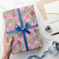 Lokelani Pink Palaka Hula Girls Seamless Hawaii Aloha Wrapping Paper