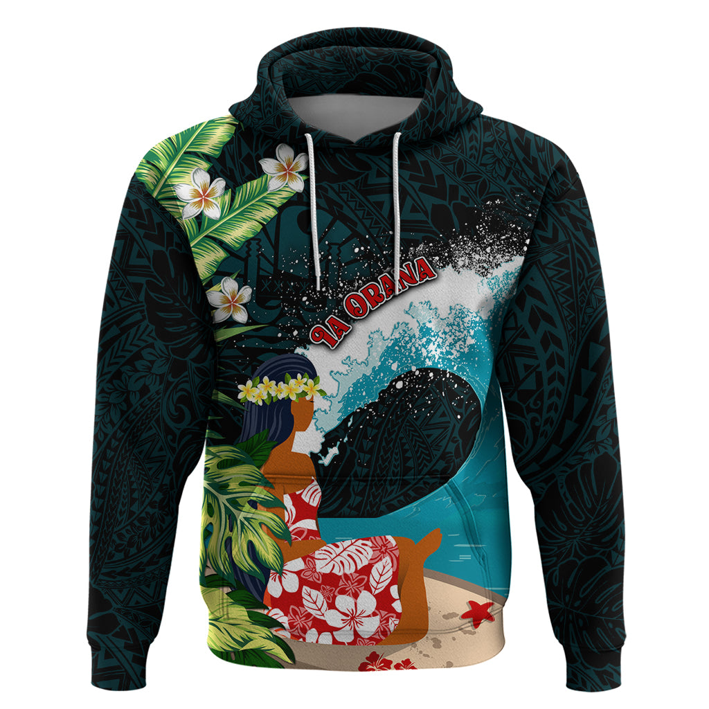 Tahiti Ia Orana Hoodie Tahitian Vahine LT7 Pullover Hoodie Colorful - Polynesian Pride