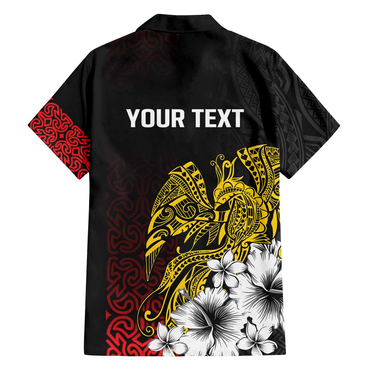 Personalized Papua New Guinea 50th Independence Anniversary Family Matching Off The Shoulder Long Sleeve Dress and Hawaiian Shirt Oro Tapa Mix Plumeria