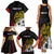 Personalized Papua New Guinea 50th Independence Anniversary Family Matching Tank Maxi Dress and Hawaiian Shirt Oro Tapa Mix Plumeria
