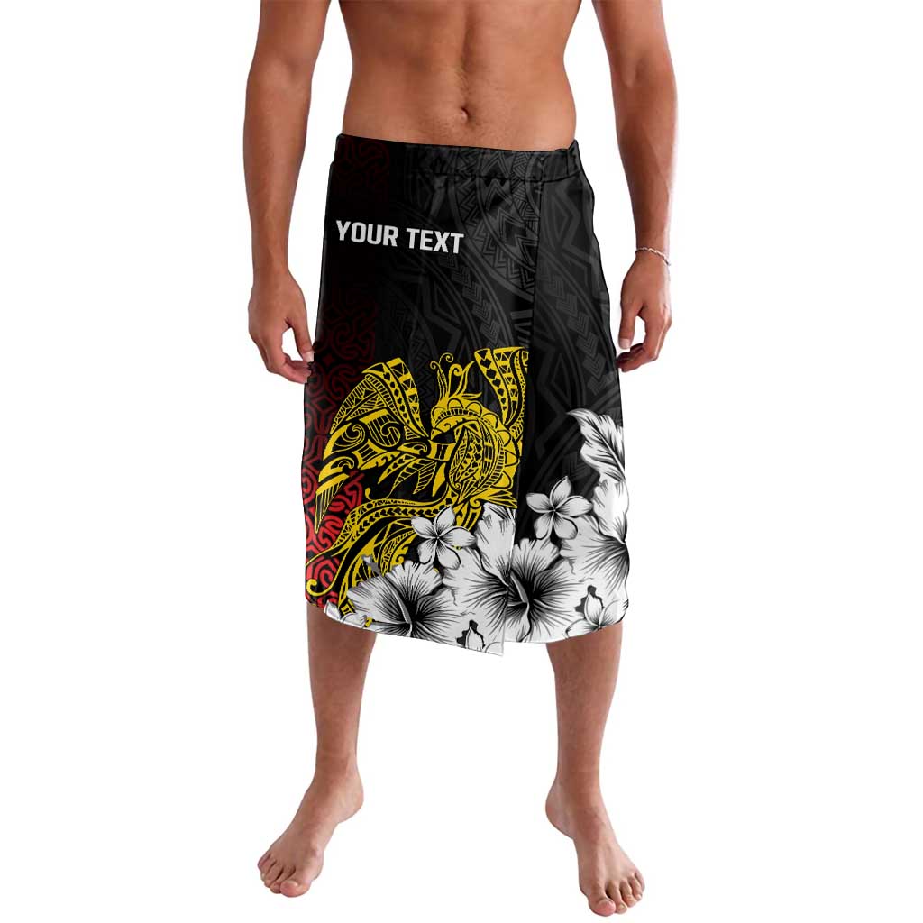 Personalized Papua New Guinea 50th Independence Anniversary Lavalava Oro Tapa Mix Plumeria