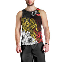 Personalized Papua New Guinea 50th Independence Anniversary Men Tank Top Oro Tapa Mix Plumeria