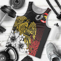 Personalized Papua New Guinea 50th Independence Anniversary Men Tank Top Oro Tapa Mix Plumeria
