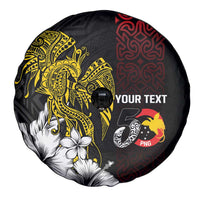 Personalized Papua New Guinea 50th Independence Anniversary Spare Tire Cover Oro Tapa Mix Plumeria