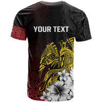 Personalized Papua New Guinea 50th Independence Anniversary T Shirt Oro Tapa Mix Plumeria