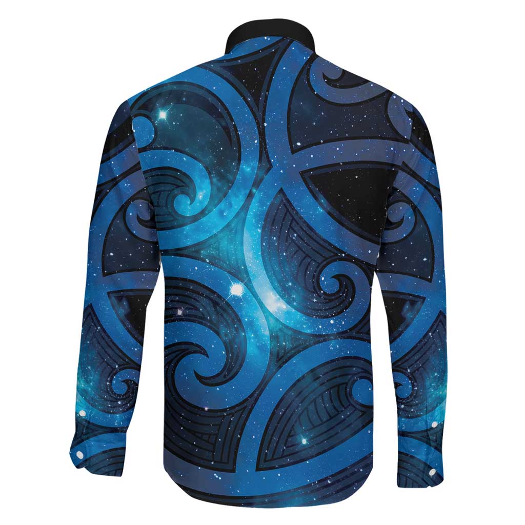 New Zealand Maori Matariki Family Matching Mermaid Dress and Hawaiian Shirt Galaxy Kowhaiwhai LT7 - Polynesian Pride