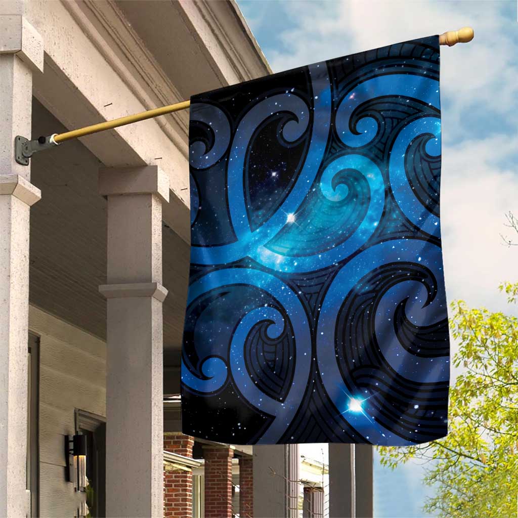 New Zealand Maori Matariki Garden Flag Galaxy Kowhaiwhai