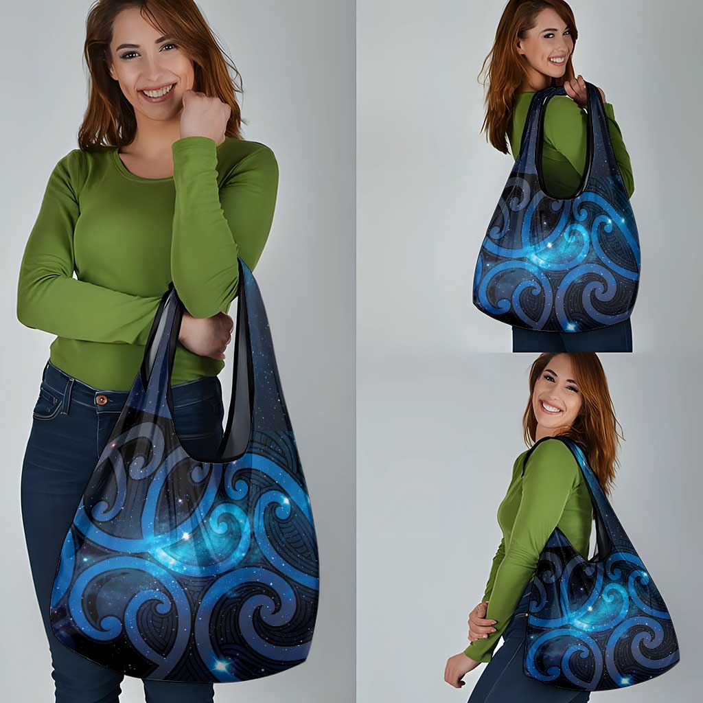New Zealand Maori Matariki Grocery Bag Galaxy Kowhaiwhai