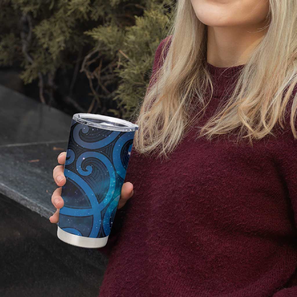 New Zealand Maori Matariki Tumbler Cup Galaxy Kowhaiwhai