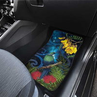 Tui Bird New Zealand Starry Sky Car Mats Maori Koru