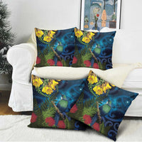 Tui Bird New Zealand Starry Sky Pillow Cover Maori Koru