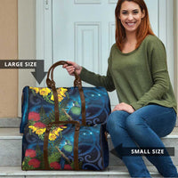 Tui Bird New Zealand Starry Sky Travel Bag Maori Koru
