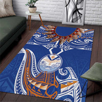 Yokwe Marshall Islands Personalized Area Rug Jemenei Day - Seashell Necklace