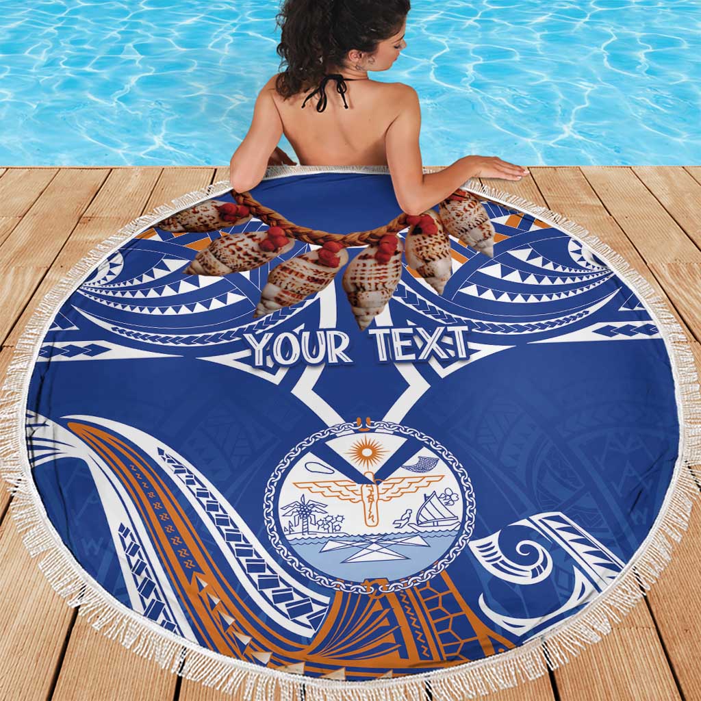 Yokwe Marshall Islands Personalized Beach Blanket Jemenei Day - Seashell Necklace