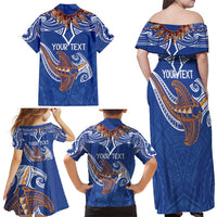Yokwe Marshall Islands Personalized Family Matching Off Shoulder Maxi Dress and Hawaiian Shirt Jemenei Day - Seashell Necklace