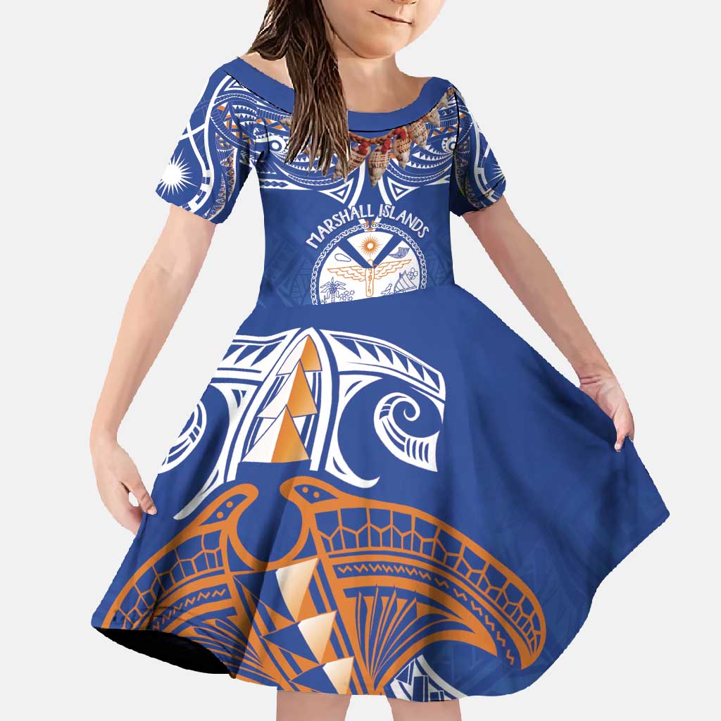 Yokwe Marshall Islands Personalized Family Matching Short Sleeve Bodycon Dress and Hawaiian Shirt Jemenei Day - Seashell Necklace