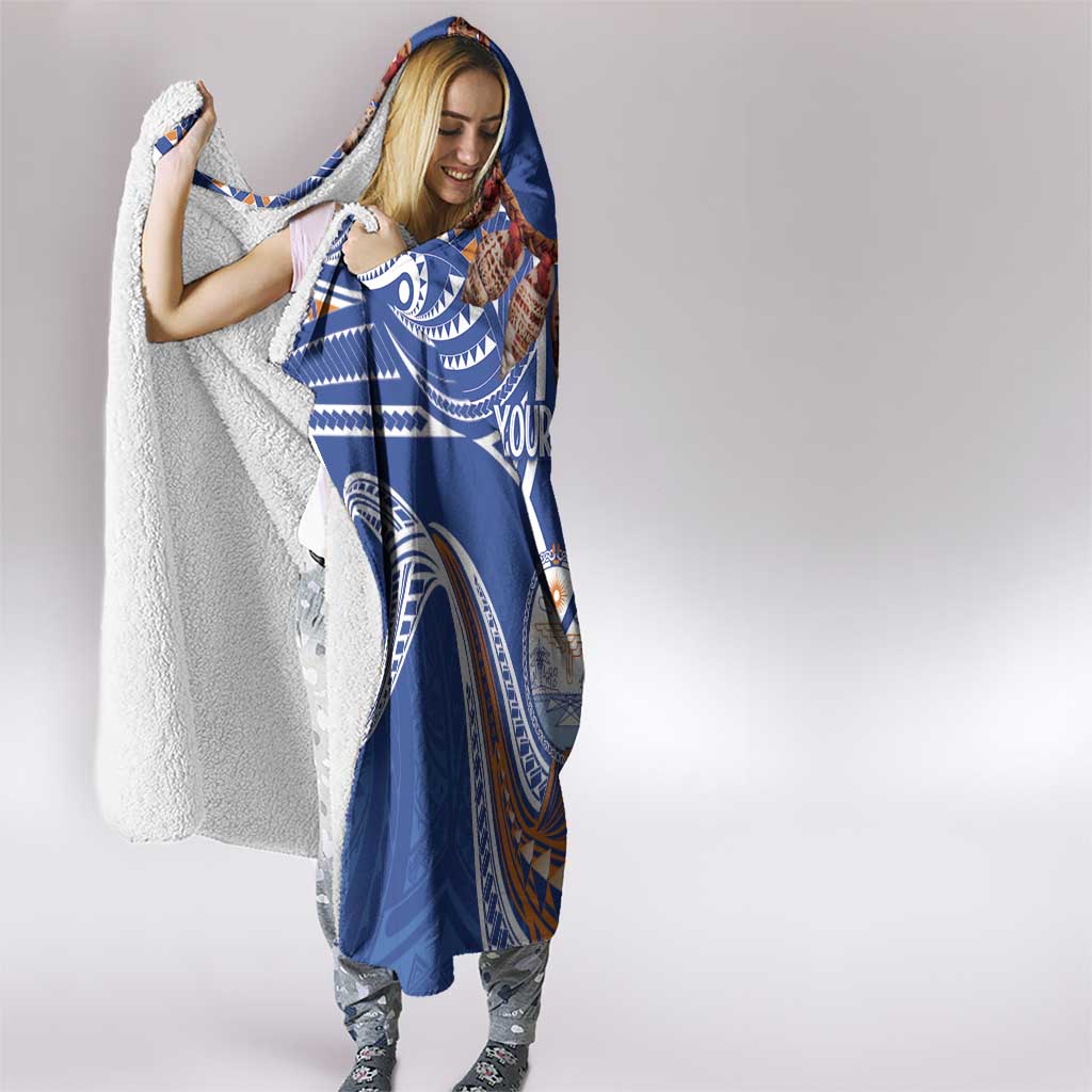 Yokwe Marshall Islands Personalized Hooded Blanket Jemenei Day - Seashell Necklace