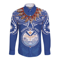Yokwe Marshall Islands Personalized Long Sleeve Button Shirt Jemenei Day - Seashell Necklace