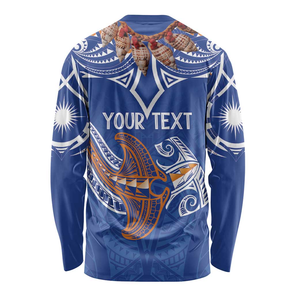 Yokwe Marshall Islands Personalized Long Sleeve Shirt Jemenei Day - Seashell Necklace
