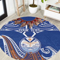 Yokwe Marshall Islands Personalized Round Carpet Jemenei Day - Seashell Necklace