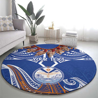 Yokwe Marshall Islands Personalized Round Carpet Jemenei Day - Seashell Necklace