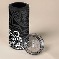 Hawaii 4 in 1 Can Cooler Tumbler Plumeria Black Curves