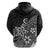 Polynesia Hoodie Plumeria Black Curves LT7 - Polynesian Pride