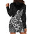 Polynesia Hoodie Dress Plumeria Black Curves LT7 - Polynesian Pride