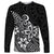 Polynesia Long Sleeve Shirt Plumeria Black Curves LT7 Unisex Black - Polynesian Pride