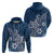 Polynesia Hoodie Plumeria Blue Curves LT7 - Polynesian Pride