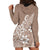 Polynesia Hoodie Dress Plumeria Beige Curves LT7 - Polynesian Pride