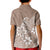 Polynesia Kid Polo Shirt Plumeria Beige Curves LT7 - Polynesian Pride