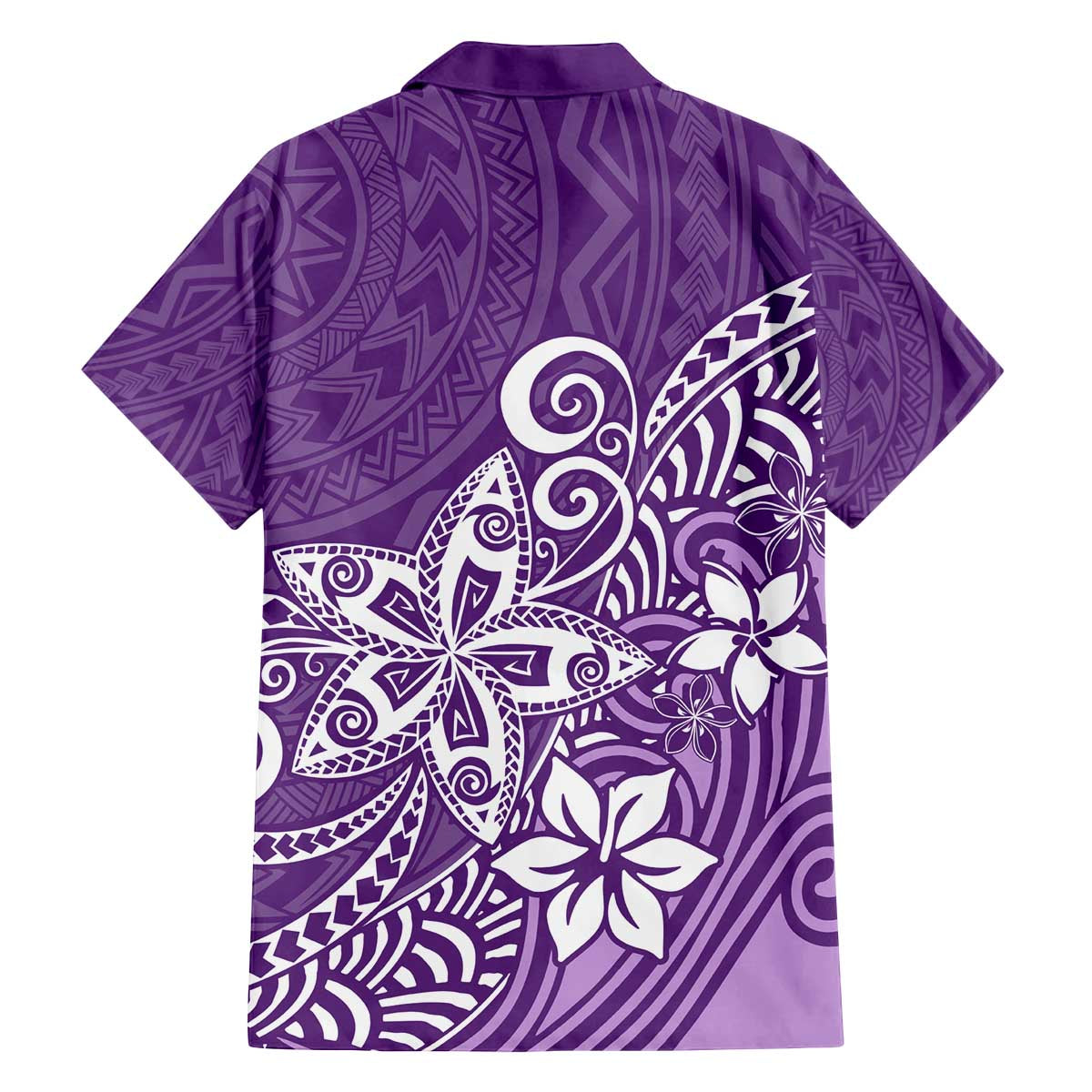 Hawaii Family Matching Outfits Polynesia Off Shoulder Long Sleeve Dress And Shirt Family Set Clothes Plumeria Purple Curves LT7 - Polynesian Pride