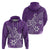 Polynesia Hoodie Plumeria Purple Curves LT7 - Polynesian Pride