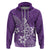 Polynesia Hoodie Plumeria Purple Curves LT7 - Polynesian Pride